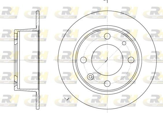 ROADHOUSE 6021.00: Bromsskiva Bakaxel, Ø: 224mm, full, Ø: 224mm