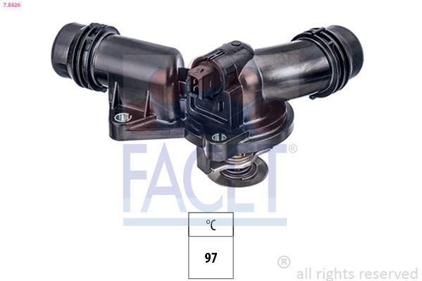 FACET 7.8426: Thermostat d'eau Made in Italy - OE Equivalent 97°C, avec joint d'étanchéite