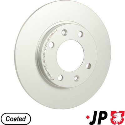 JP GROUP 4163201400: Féktárcsa JP hátsótengely, Ø: 248mm, tele, Ø: 248mm, bevonatolt