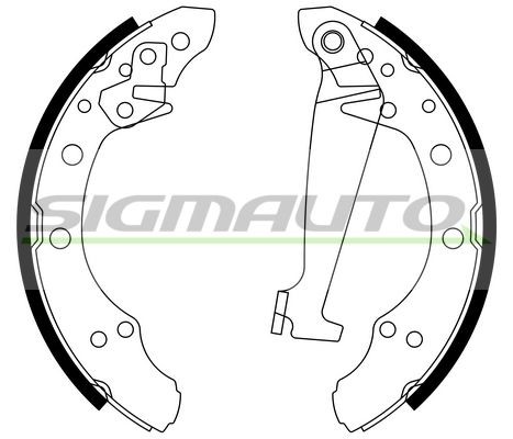 SIGMAUTO SFA556: Juego de zapatas de frenos Eje trasero, 200mm