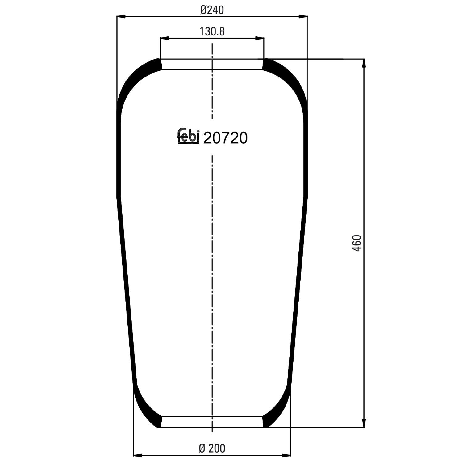 FEBI BILSTEIN 20720: Miech zawieszenia pneumatycznego