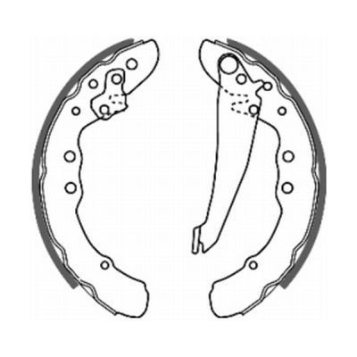 ABE C0W010ABE: Juego de zapatas de frenos Eje trasero, 230mm