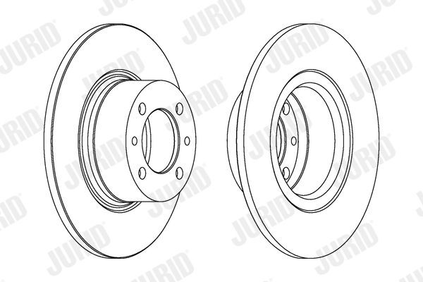 JURID 561074J: Brzdový kotouč R: 252mm, plný, R: 252mm, olejováno, se šrouby