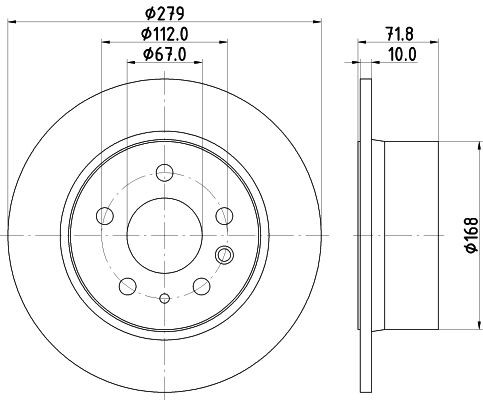 MINTEX MDC35: Stabdžių diskas Ø: 279mm, visiškai, Ø: 279mm, be rato stebulės, be rato guolio, be rato tvirtinimo smeigių