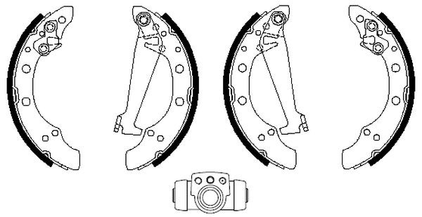 TEXTAR 83044704: Kit frenos, disco de tambor con cilindro de freno de rueda Shoe Kit