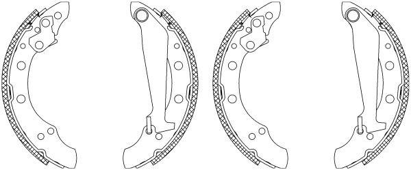 TEXTAR 83044701: Juego de zapatas de frenos con cilindro de freno de rueda Shoe Kit