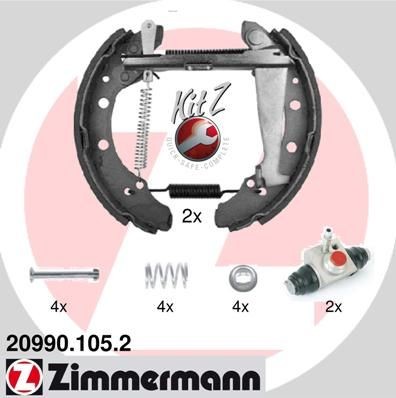 ZIMMERMANN 20990.105.2: Kit frenos, disco de tambor con cilindro de freno de rueda, Foto correspondiente a la entrega KIT Z