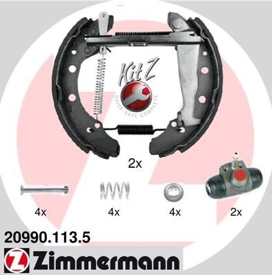 ZIMMERMANN 20990.113.5: Kit frenos, disco de tambor con cilindro de freno de rueda, Foto correspondiente a la entrega KIT Z