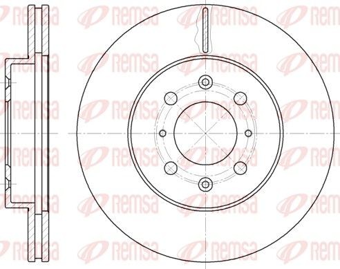 REMSA 6224.10: Disco de freno Eje delantero, Ø: 262mm, ventilado, Ø: 262mm
