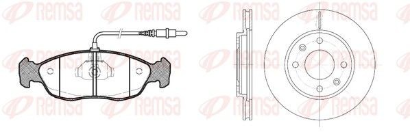 REMSA 8461.01: Fék készlet, tárcsafék elsőtengely, Ø: 247mm, Szellőztetett