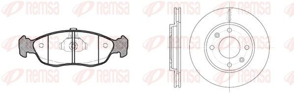 REMSA 8461.02: Fék készlet, tárcsafék elsőtengely, Ø: 247mm, Szellőztetett
