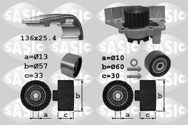 SASIC 3900033: Bomba de água + kit de correia dentada