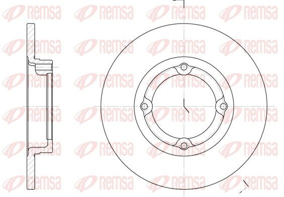REMSA 6014.00: Disco de freno Eje delantero, Ø: 215mm, macizo, Ø: 215mm