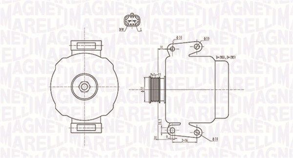 MAGNETI MARELLI 063731592010: Laturi 120A