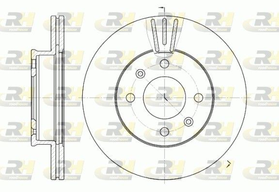 ROADHOUSE 6958.10: Piduriketas Esisild, Ø: 240,9mm, õhutusega, Ø: 241mm