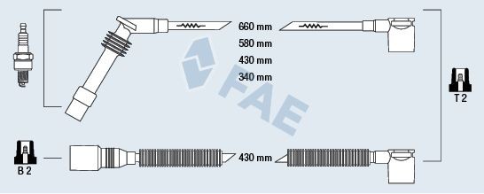 FAE 85105: Augstsprieguma vadu komplekts