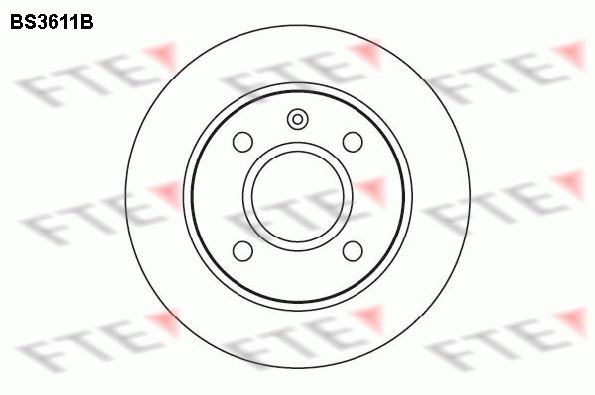 FTE BS3611B: Piduriketas Ø: 239mm, täis, Ø: 239mm, kaetud