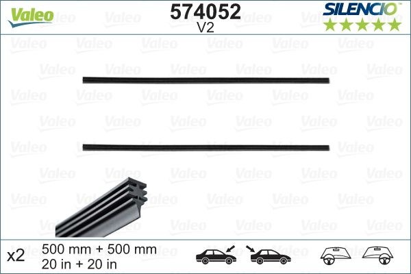 VALEO 574052: Lame d'essuie-glace SILENCIO CONVENTIONAL SET