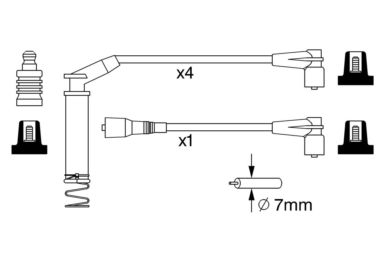 BOSCH 0 986 357 281: Augstsprieguma vadu komplekts