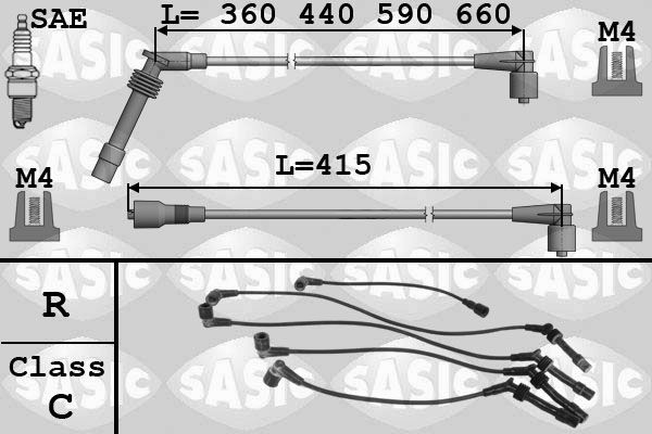 SASIC 9286080: Augstsprieguma vadu komplekts