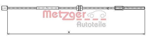 METZGER 11.5756: Handremkabel Voor, 330mm, COFLE