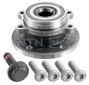 SNR R141.78: Kit de roulement de roue avec support en caoutchouc, avec bague magnétique intégré