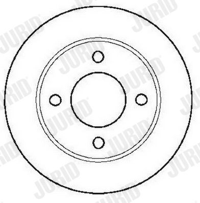 JURID 561683JC: Piduriketas Ø: 214mm, täis, Ø: 214mm, kaetud, ilma kruvideta