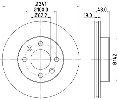 MINTEX MDC1748: Piduriketas Ø: 241mm, sisemine õhutus, Ø: 241mm, ilma rattakeskmeta, ilma rattalaagrita, ilma rattakinnituspoltideta
