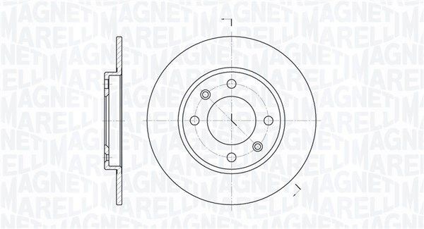 MAGNETI MARELLI 361302040163: Bremseskive Ø: 247mm, fuldstændigt, Ø: 247mm