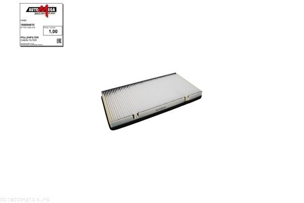 AUTOMEGA 180004610: Filtrs, Salona telpas gaiss Smalkās attīrīšanas salona filtrs