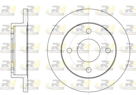 ROADHOUSE 6013.00: Piduriketas Esisild, Ø: 214mm, täis, Ø: 214mm