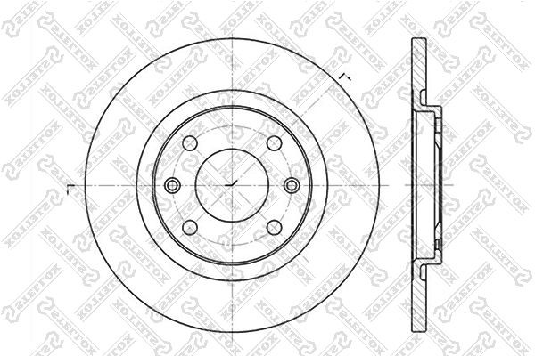 STELLOX 6020-1925-SX: Piduriketas Esisild, Ø: 266mm, täis, Ø: 266mm, koos kruvidega