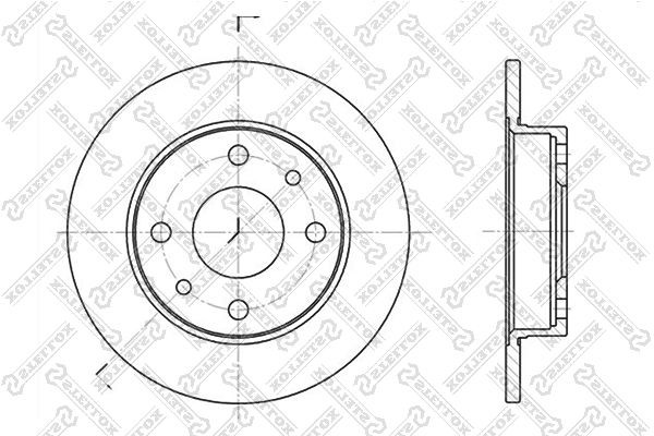 STELLOX 6020-9922-SX: Disque de frein Essieu arrière, Ø: 240mm, plein, Ø: 240mm