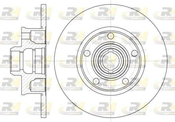 ROADHOUSE 6025.00: Disco de freno Eje trasero, Ø: 226mm, macizo, Ø: 226mm