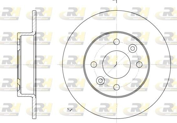 ROADHOUSE 6066.00: Bromsskiva framaxel, Ø: 238mm, full, Ø: 238mm