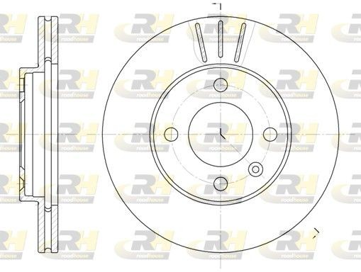 ROADHOUSE 6084.10: Disc de frână punte fata, Ř: 239mm, ventilat, Ř: 239mm