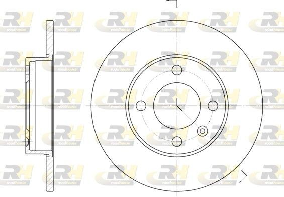 ROADHOUSE 6086.00: Brzdový kotouč přední osa, R: 239mm, plný, R: 239mm