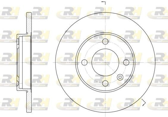 ROADHOUSE 6088.01: Brzdový kotouč přední osa, R: 239mm, plný, R: 239mm