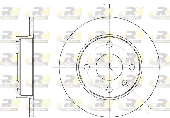 ROADHOUSE 6094.00: Bremseskive foraksel, Ø: 239,5mm, fuldstændigt, Ø: 240mm