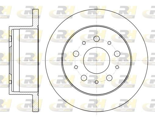 ROADHOUSE 61055.00: Stabdžių diskas galinė ašis, Ø: 279,7mm, visiškai, Ø: 280mm