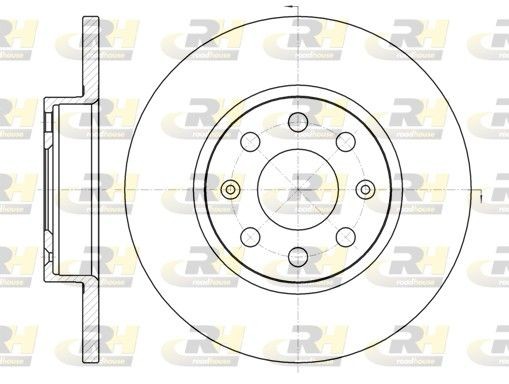 ROADHOUSE 61209.00: Bremseskive foraksel, Ø: 256,8mm, fuldstændigt, Ø: 257mm