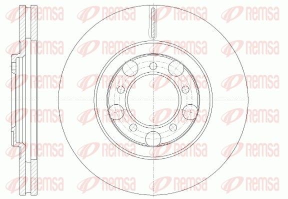 REMSA 61249.10: Disco de freno Eje delantero, Ø: 280mm, ventilado, Ø: 280mm