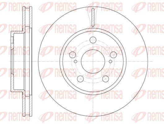KAWE 61250 10: Remschijf Vooras, Ø: 255mm, Geventileerd, Ø: 255mm