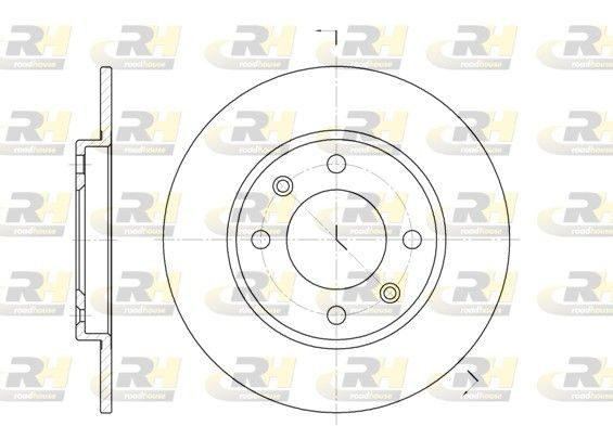 ROADHOUSE 6128.00: Brzdový kotouč Zadní náprava, R: 247mm, plný, R: 247mm