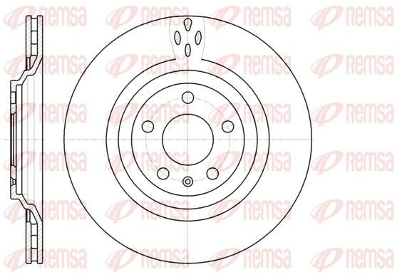 REMSA 61309.10: Disco de freno Eje trasero, Ø: 330mm, ventilado, Ø: 330mm