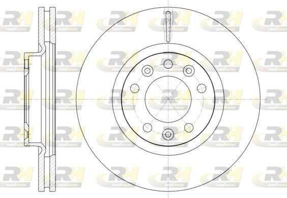 ROADHOUSE 61471.10: Bremseskive foraksel, Ø: 282,8mm, ventileret, Ø: 283mm