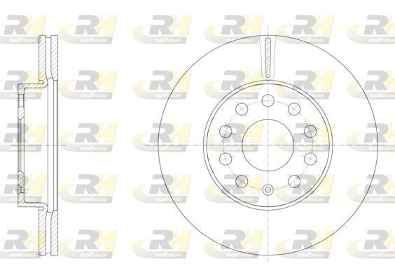 ROADHOUSE 61586.10: Piduriketas Esisild, Ø: 276mm, õhutusega, Ø: 276mm, koos kruvidega