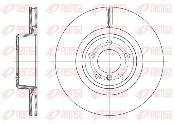 REMSA 61595.10: Bremseskive bagaksel, Ø: 345mm, ventileret, Ø: 345mm