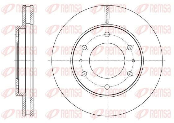 REMSA 61620.10: Bremseskive foraksel, Ø: 294,5mm, ventileret, Ø: 294mm