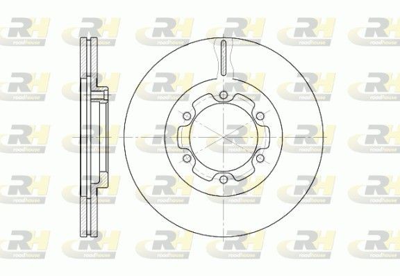 ROADHOUSE 6188.10: Bremseskive foraksel, Ø: 257mm, ventileret, Ø: 257mm